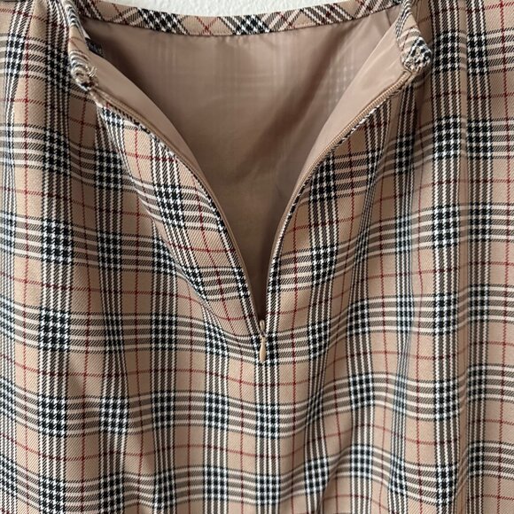 Vintage Le Suit Faux Nova Check Plaid‎ Lined Pencil Skirt Size 16P - Picture 5 of 8